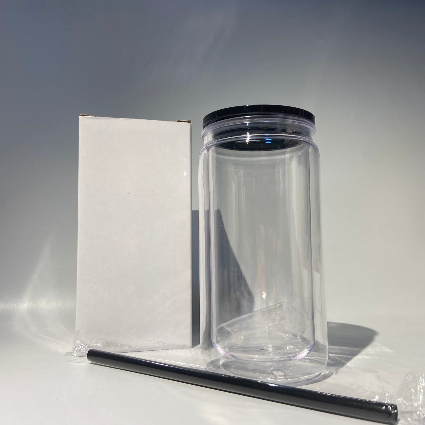 DIY Cups Material-Empty DIY 16 oz tumbler cups with straw