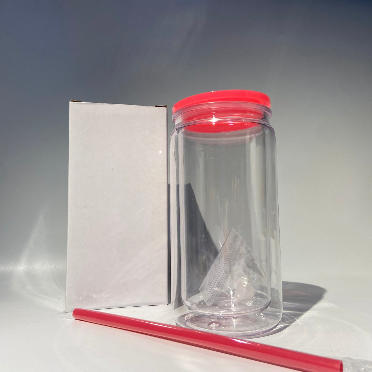 DIY Cups Material-Empty DIY 16 oz tumbler cups with straw