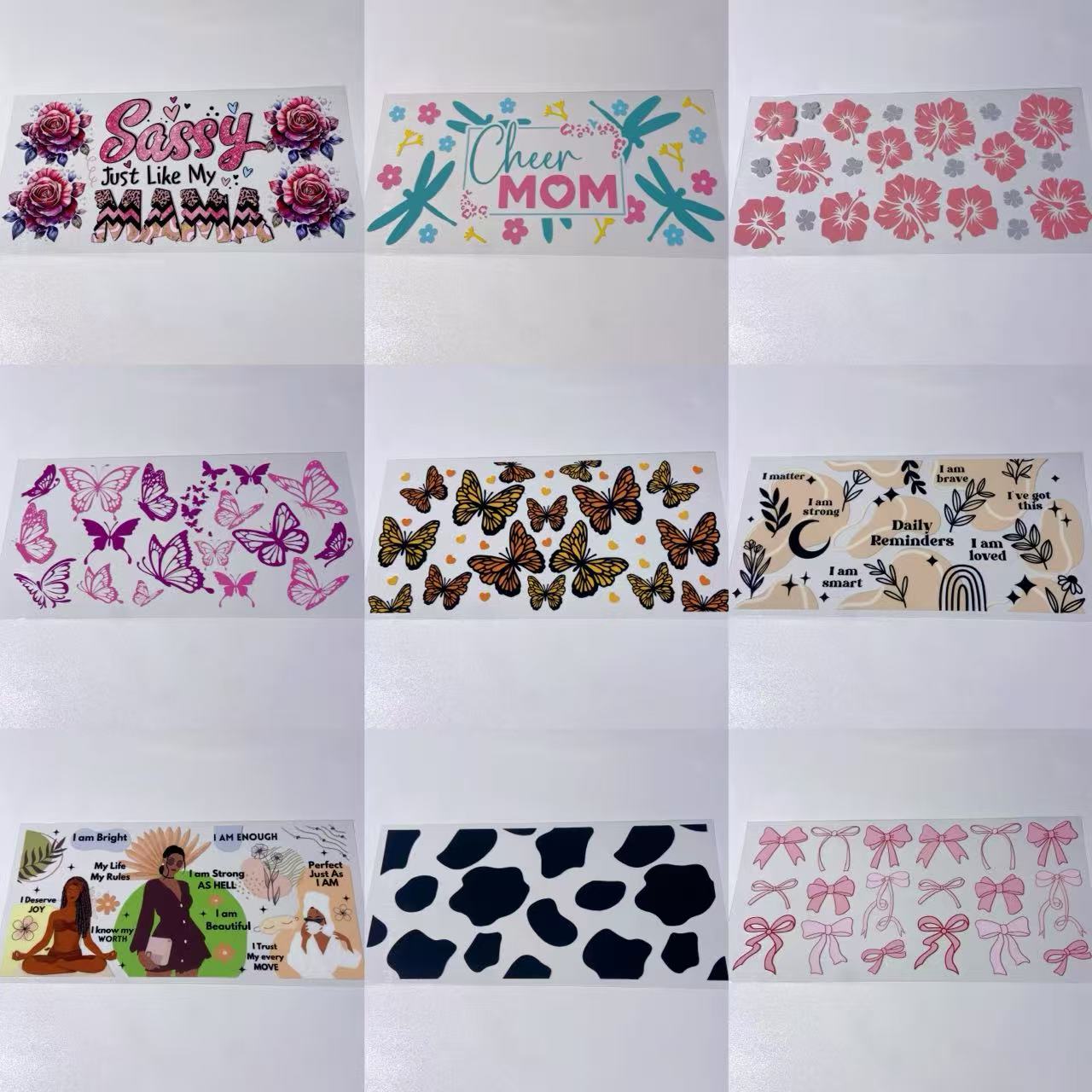 DIY Cups Material-UV dtf cup wraps for 16oz cups