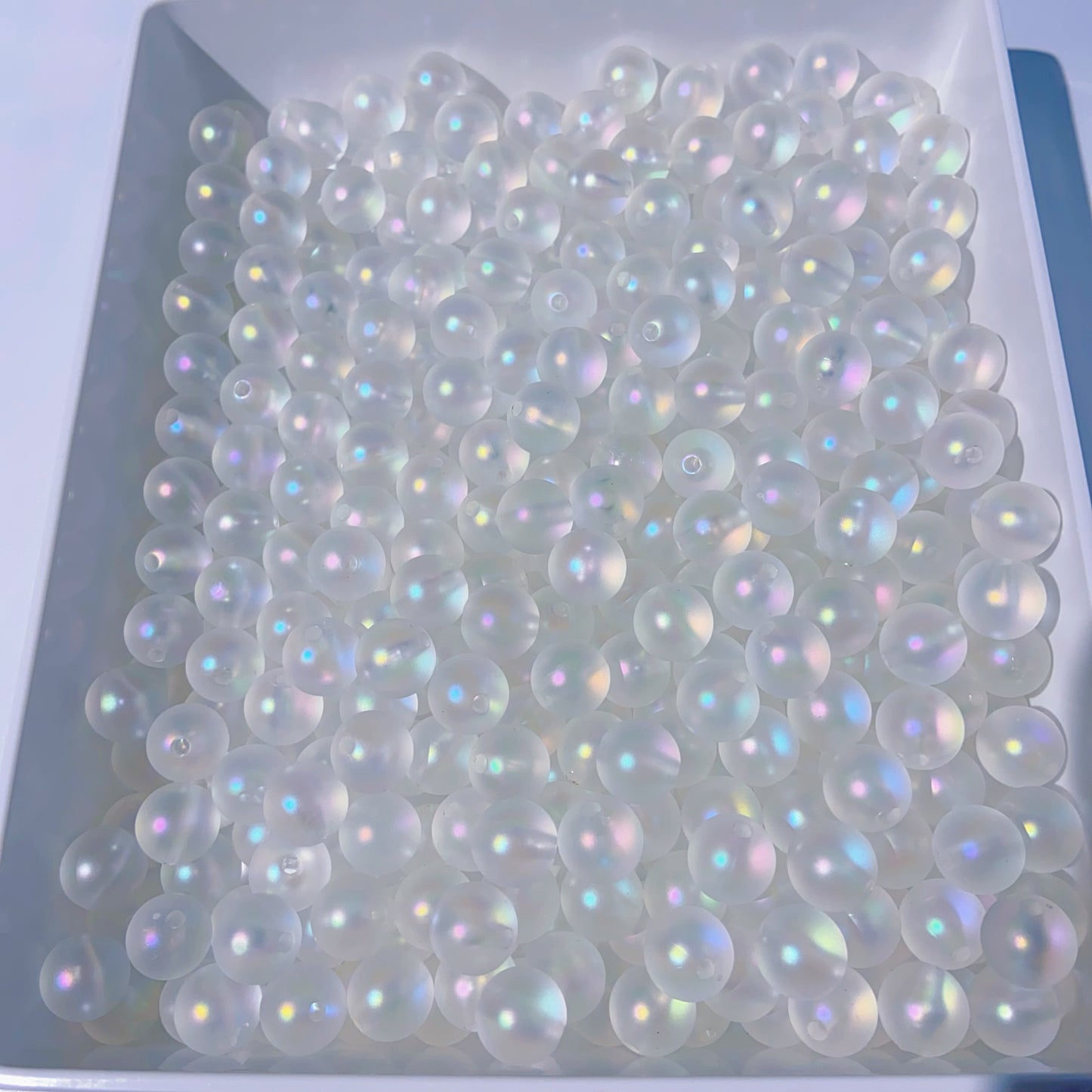 #004 Clear Frosted Acrylic Beads