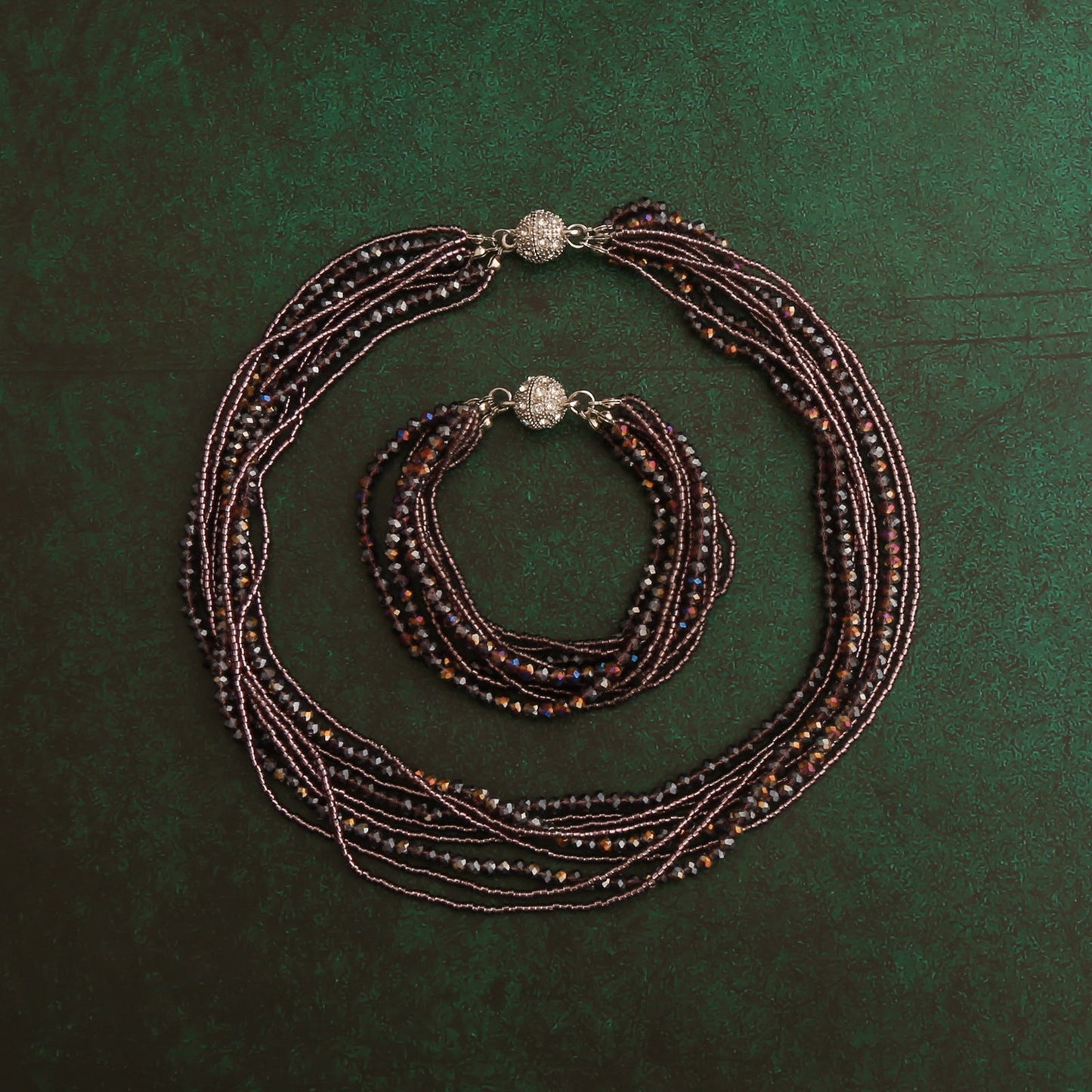 Vintage jewelry set,New stylish and versatile multi-layer wrap necklace, artistic and sophisticated retro bracelet