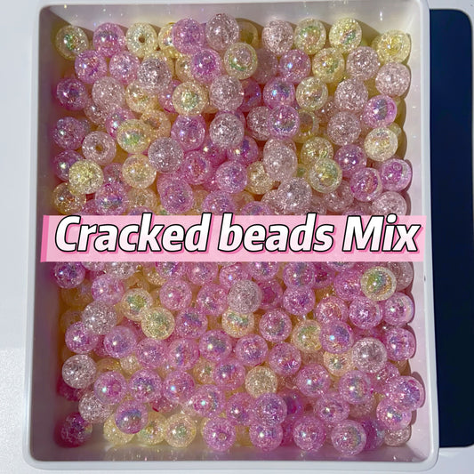 #003 Cracked Acrylic Beads Mix