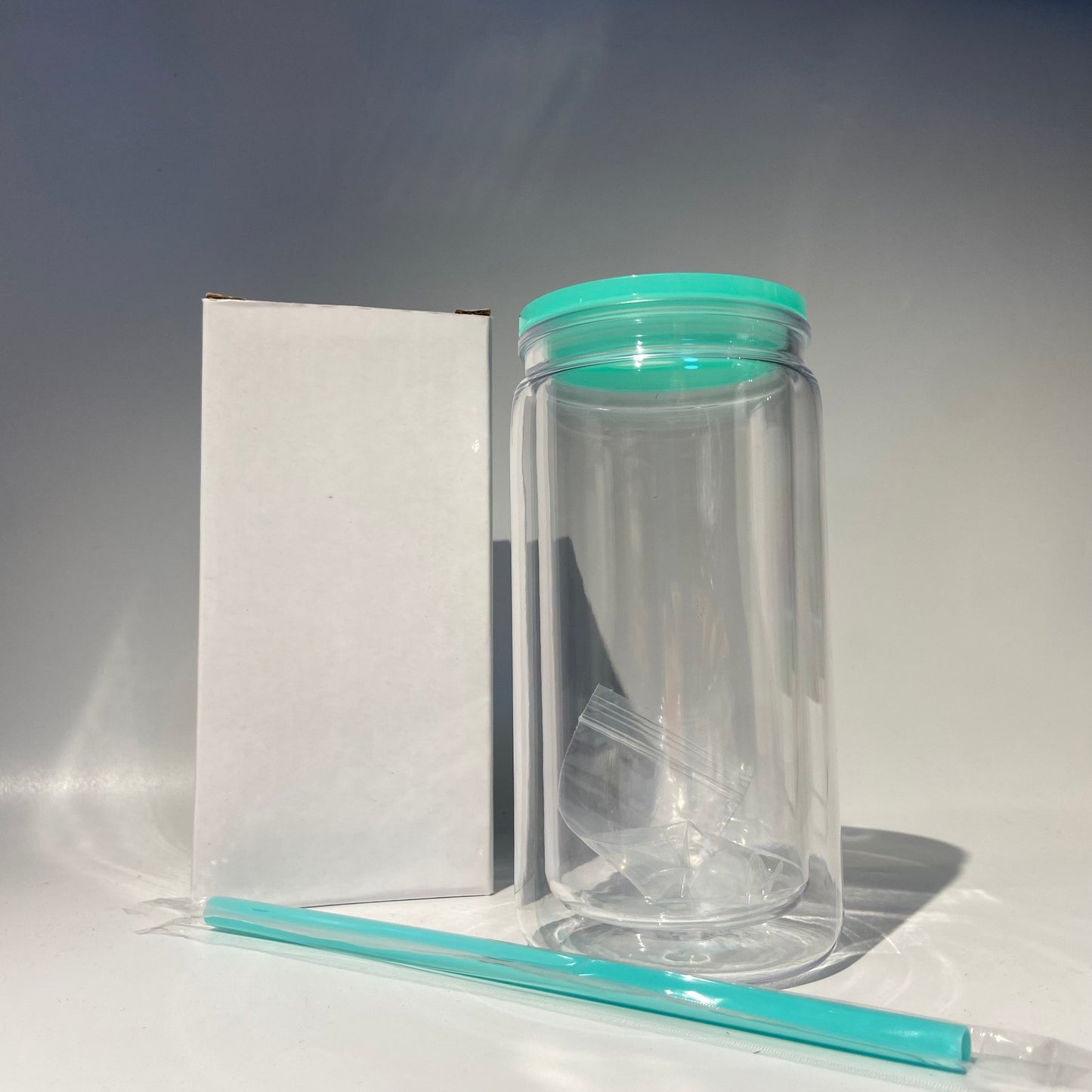 DIY Cups Material-Empty DIY 16 oz tumbler cups with straw