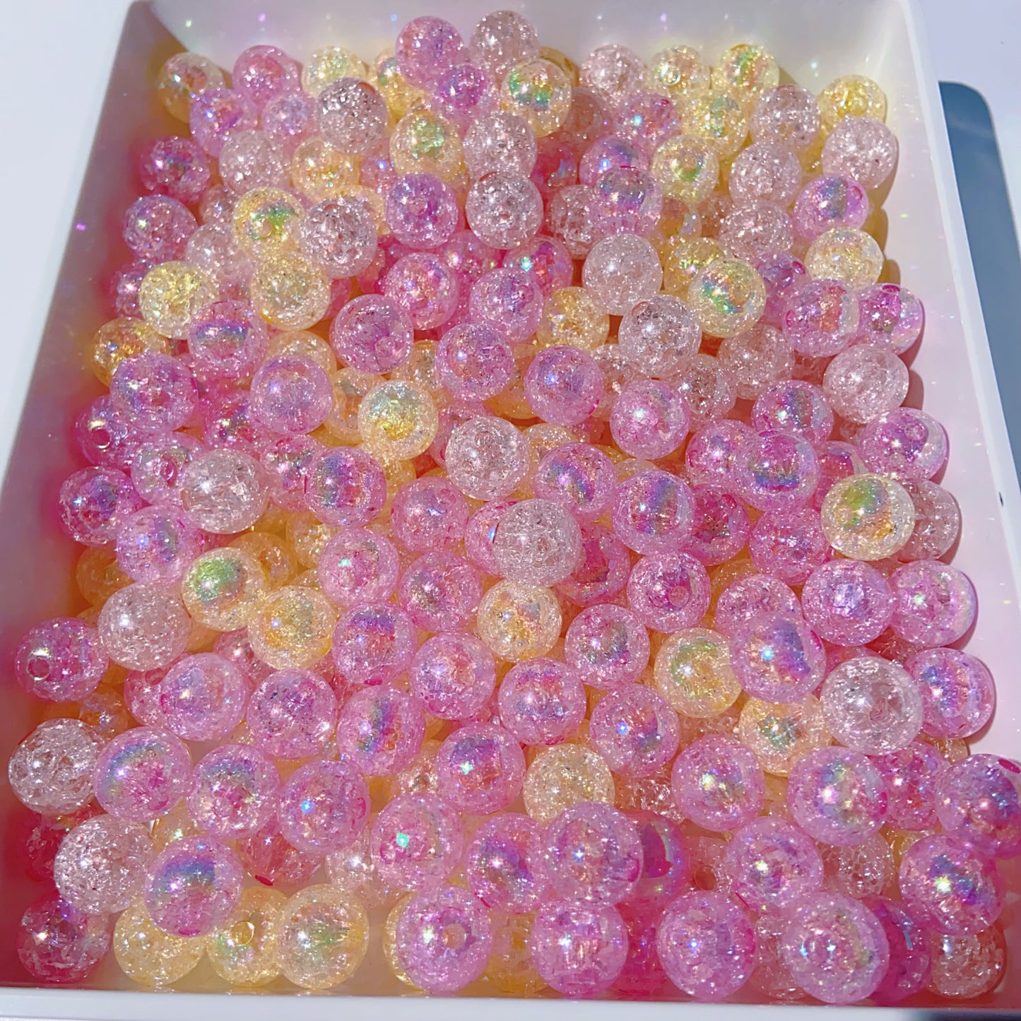 #003 Cracked Acrylic Beads Mix