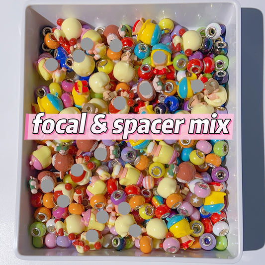 #005 Focal & Spacer Acrylic Beads Mix